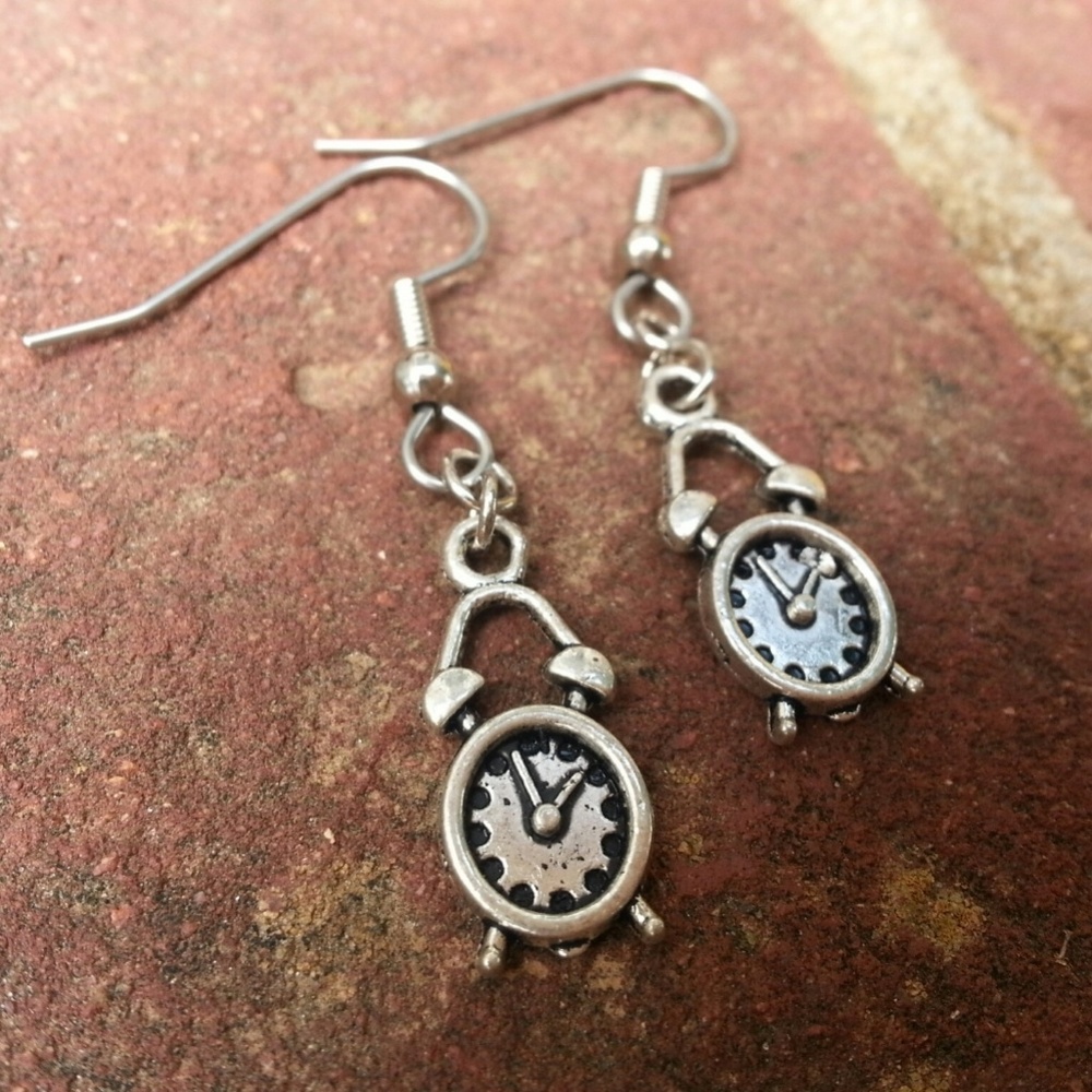 Alarm Clock Earrings Dangle Earrings